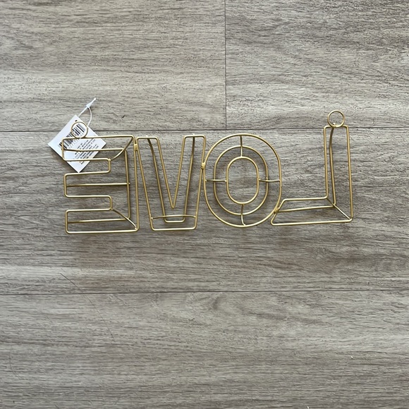 Wall Decor 3d Metal Love Wall Art Gold Poshmark